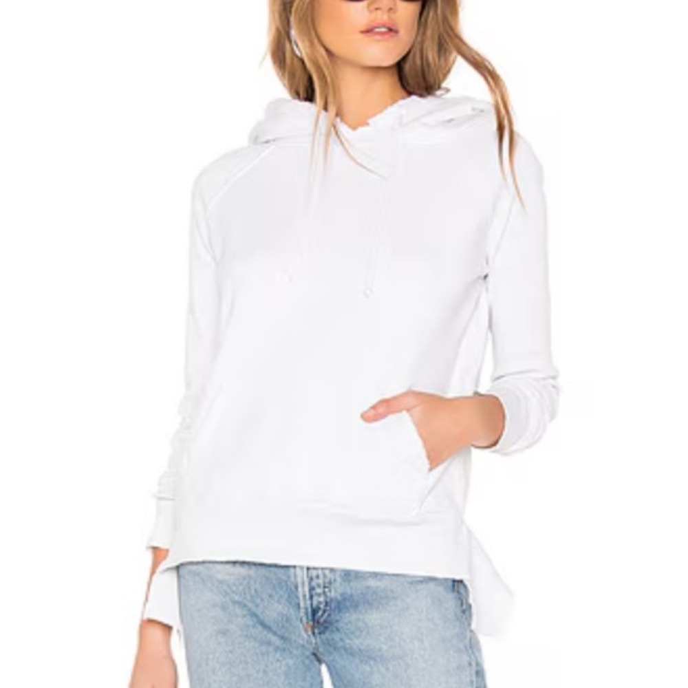 Frank & Eileen Tee Lab White Hoodie Pullover Drawstring Kangaroo Pocket Small